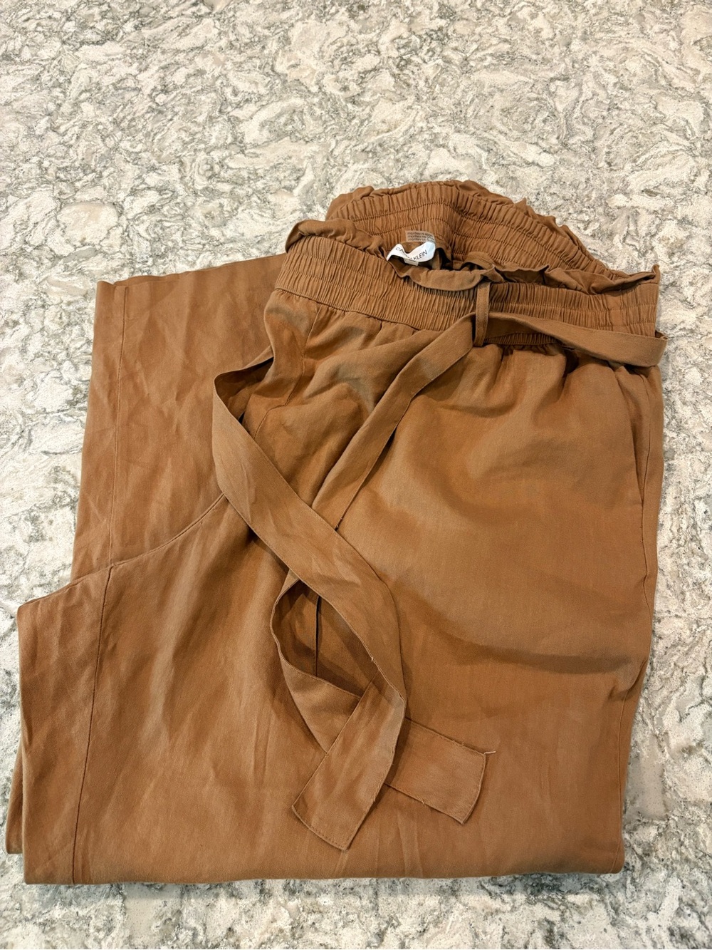 Calvin Klein Women’s Tie-Waist Paper bag Trousers